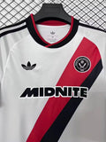 2026/27 Kids Sheffield United Away Kit - White with Red & Black Diagonal Stripe